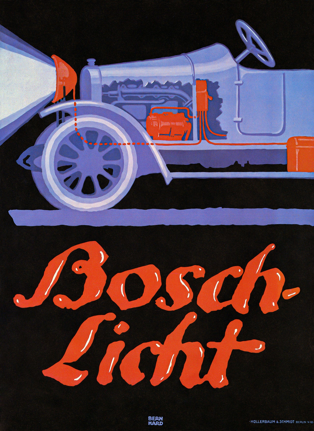 Bosch strålkastare vintage poster utan ram