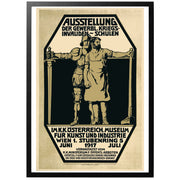 inramad affisch för utställning för krigsinvalider tysk ww1