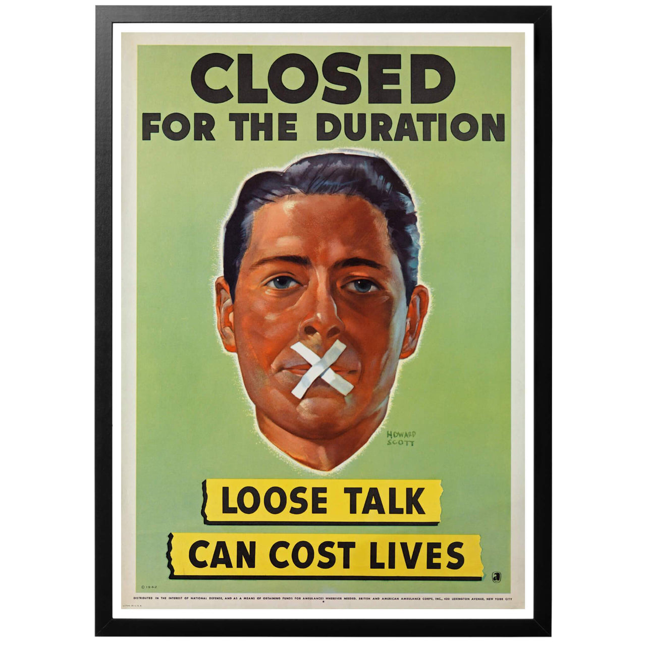 Stängt för tiden - vårdslöst prat kan kosta liv Poster