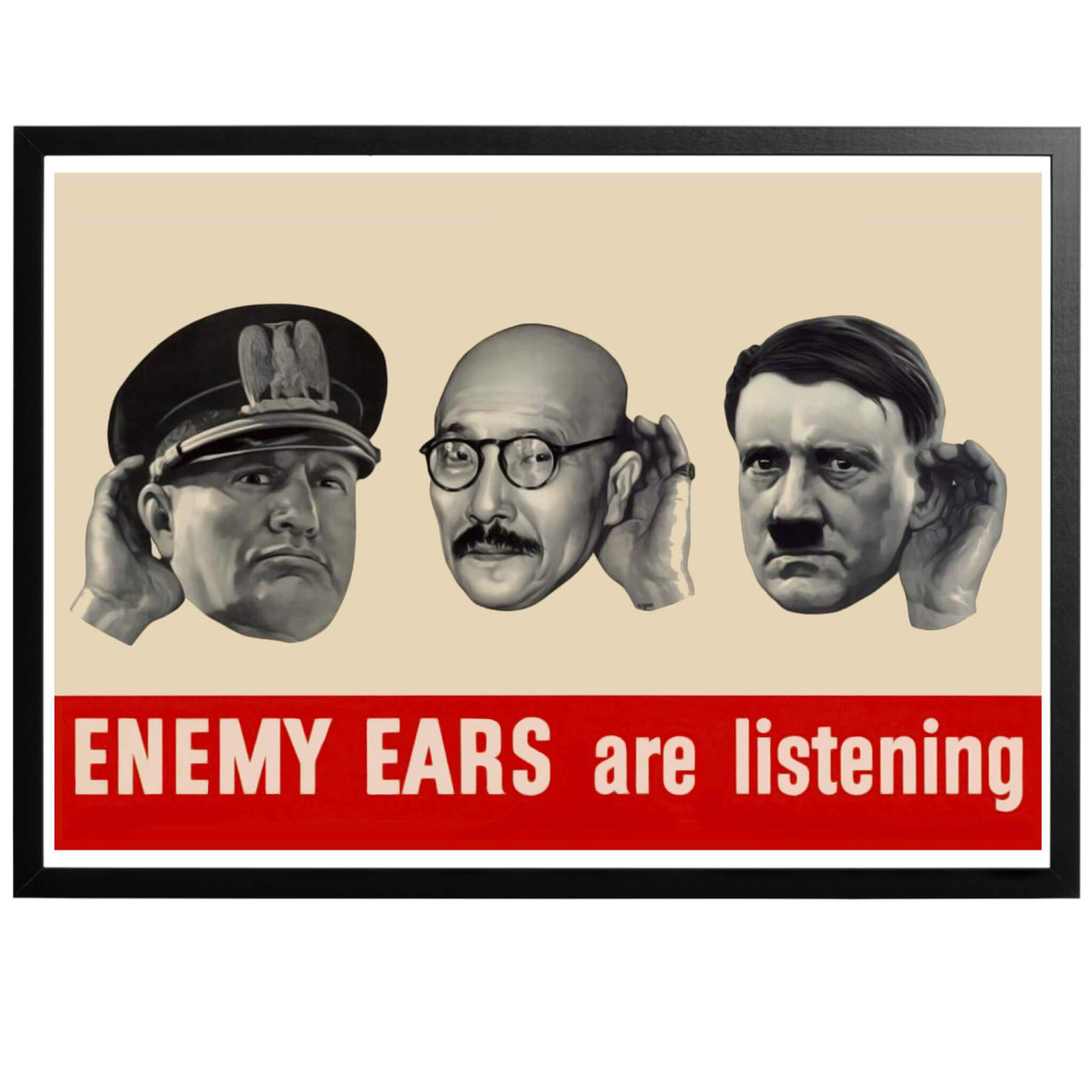 Fientliga öron lyssnar Poster