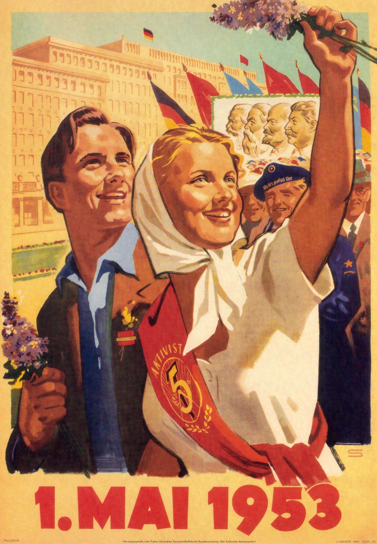 1sta maj 1953 - Poster från DDR