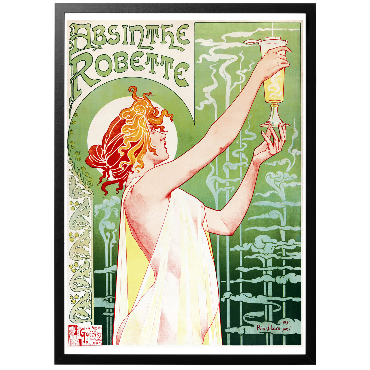 Absinthe Robette vintage poster med ram