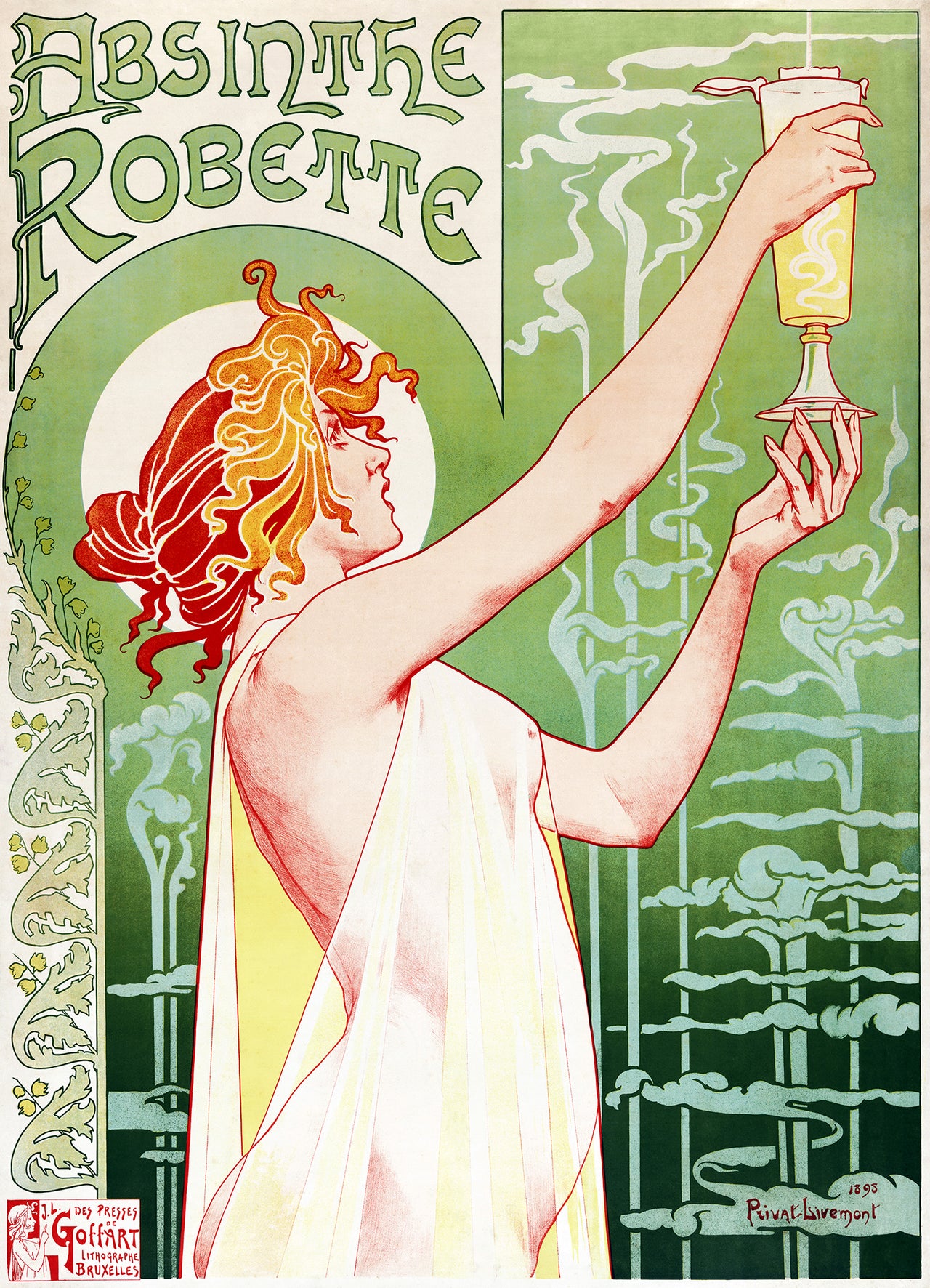 Absinthe Robette vintage poster utan ram