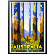 Australien - Dom högsta träden i det brittiska imperiet vintage poster med ram