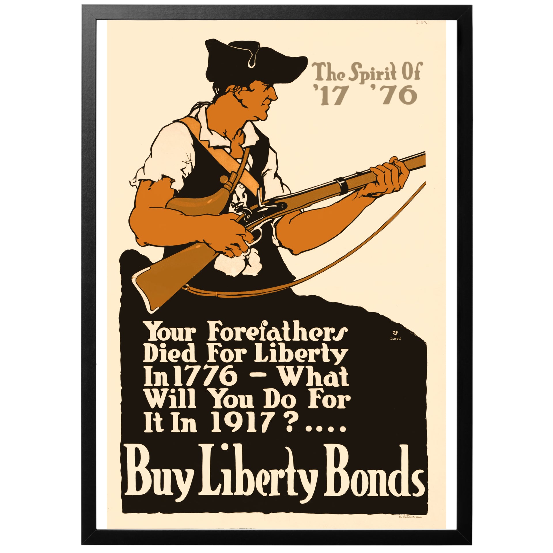 Buy Liberty Bonds vintage WW1 poster with frame