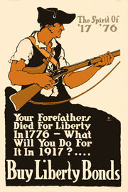 Buy Liberty Bonds vintage WW1 poster without frame