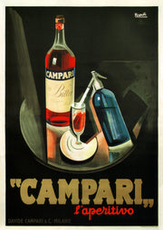 Campari - Aperitif vintage italiensk aperitif reklam utan ram