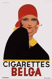 Cigaretter Belga vintage cigarett reklam utan ram