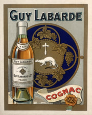 Guy Labarde vintage cognac poster utan ram