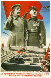 Länge leve arbetare-bondens röda armé vintage Poster utan ram