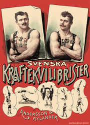 Svenska Kraftekvilibrister vintage poster utan ram