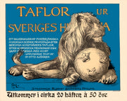 Taflor ur Sveriges historia vintage poster utan ram
