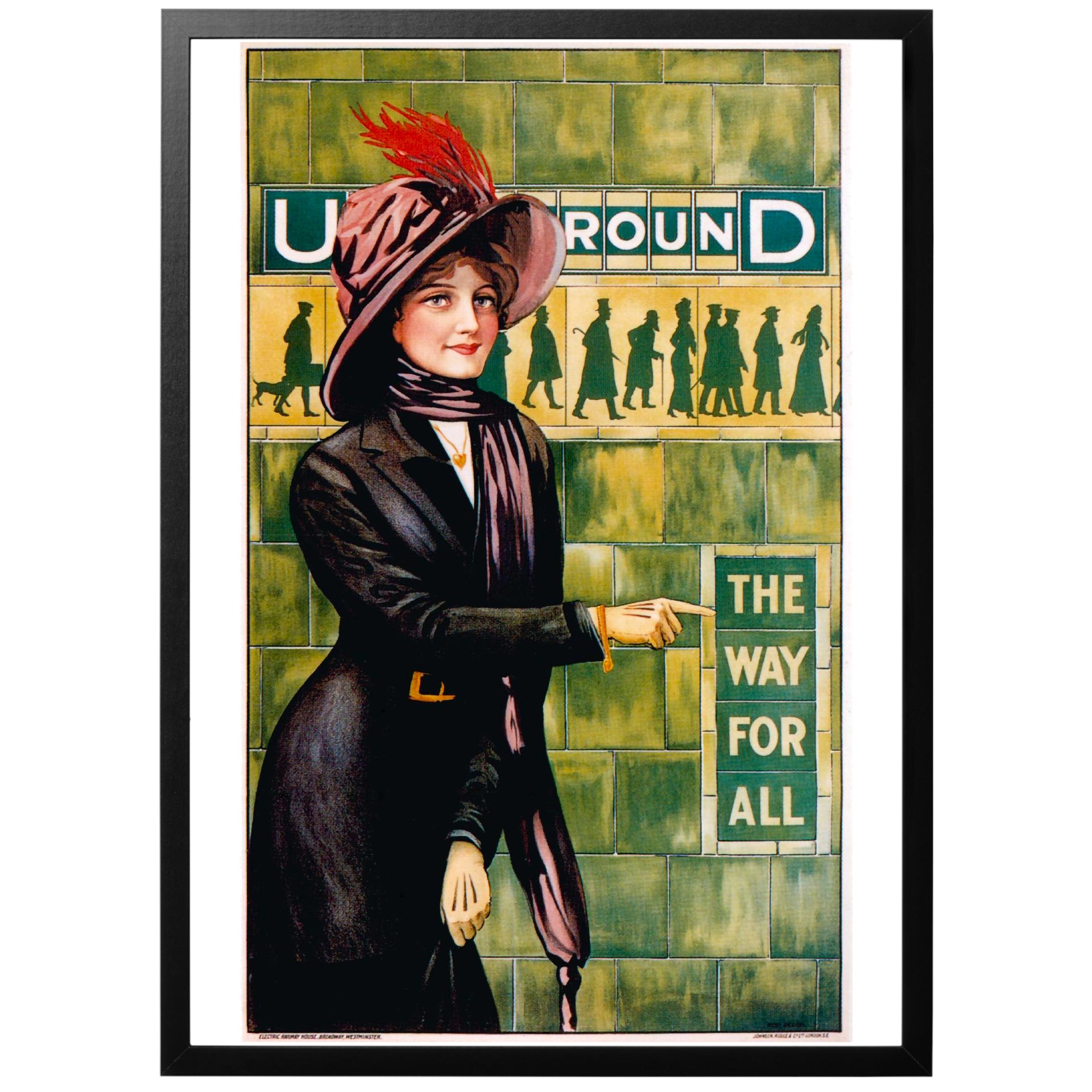 Underground - The Way For all vintage poster med ram