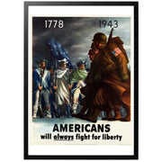 Americans will always fight for liberty - WWII propaganda från USA