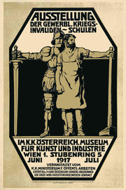 Informativ affisch om skola för Krigsskadade ww1