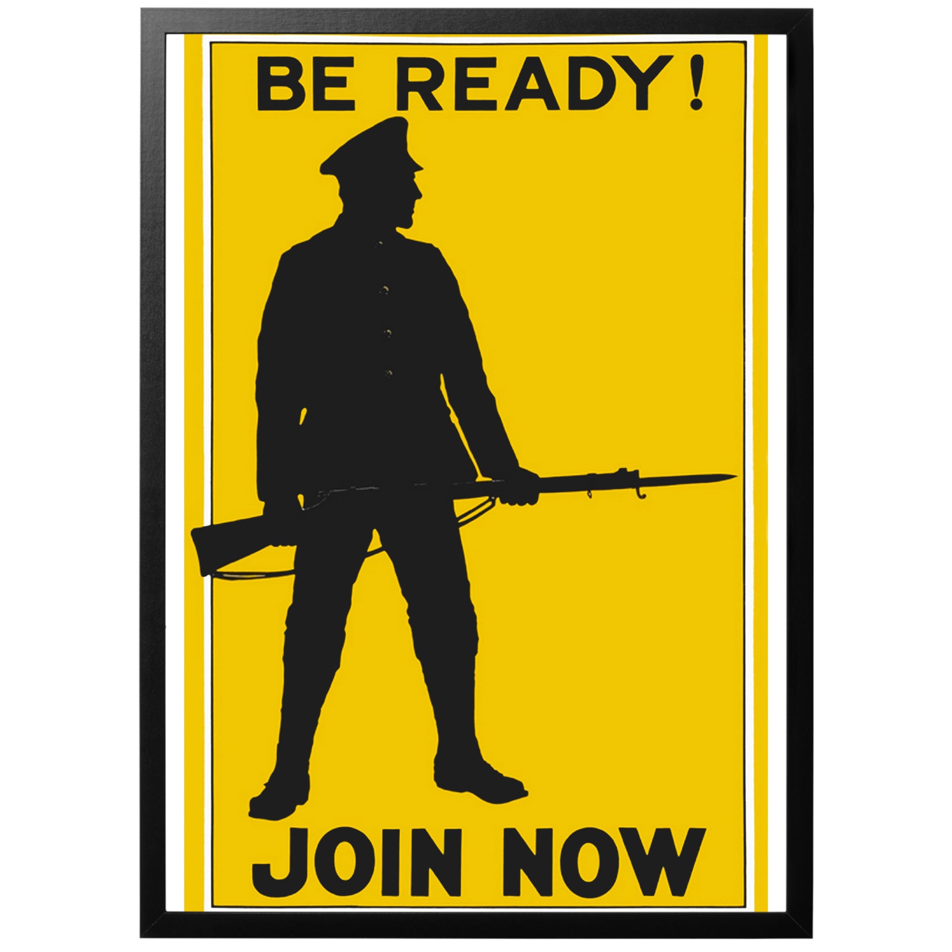 Var redo! Gå med nu Brittisk WW1 affisch med ram