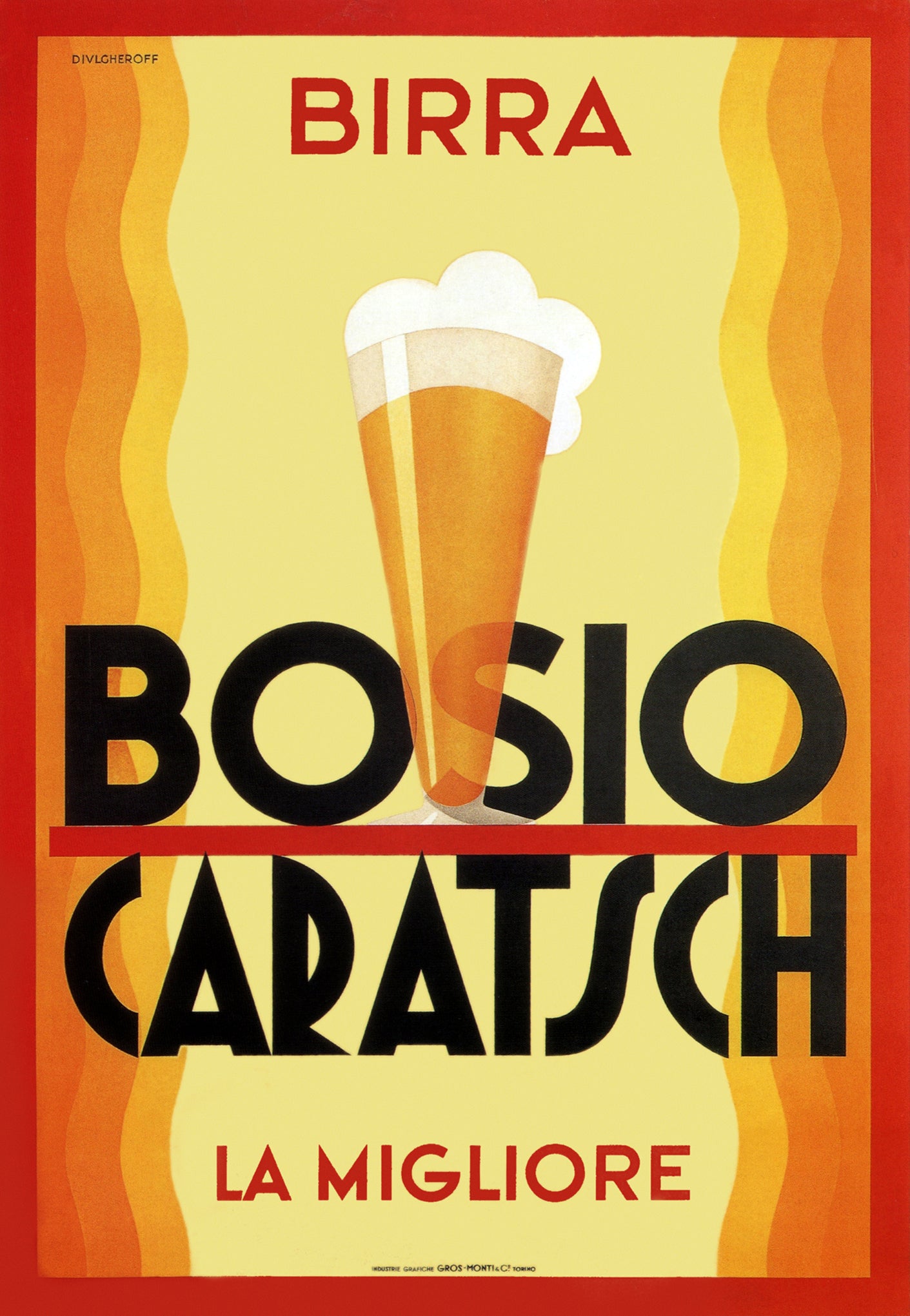 Bosio Caratsch - Det bästa vintage poster utan  ram