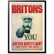 Britons wants YOU - Join Your Country's Army! God save the King - brittisk WWI poster