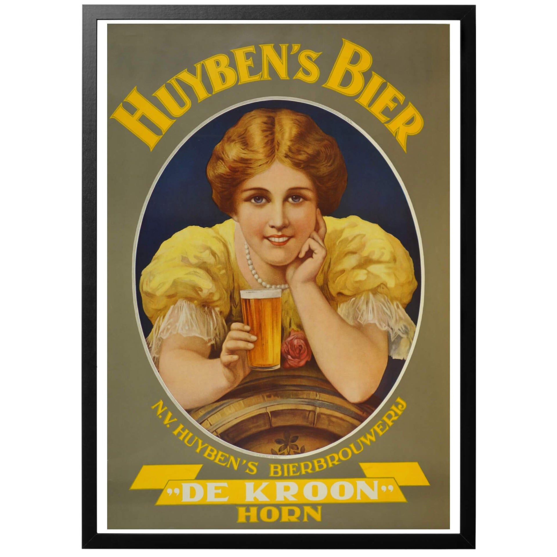 Belgisk ölaffisch för Huybens bryggeri