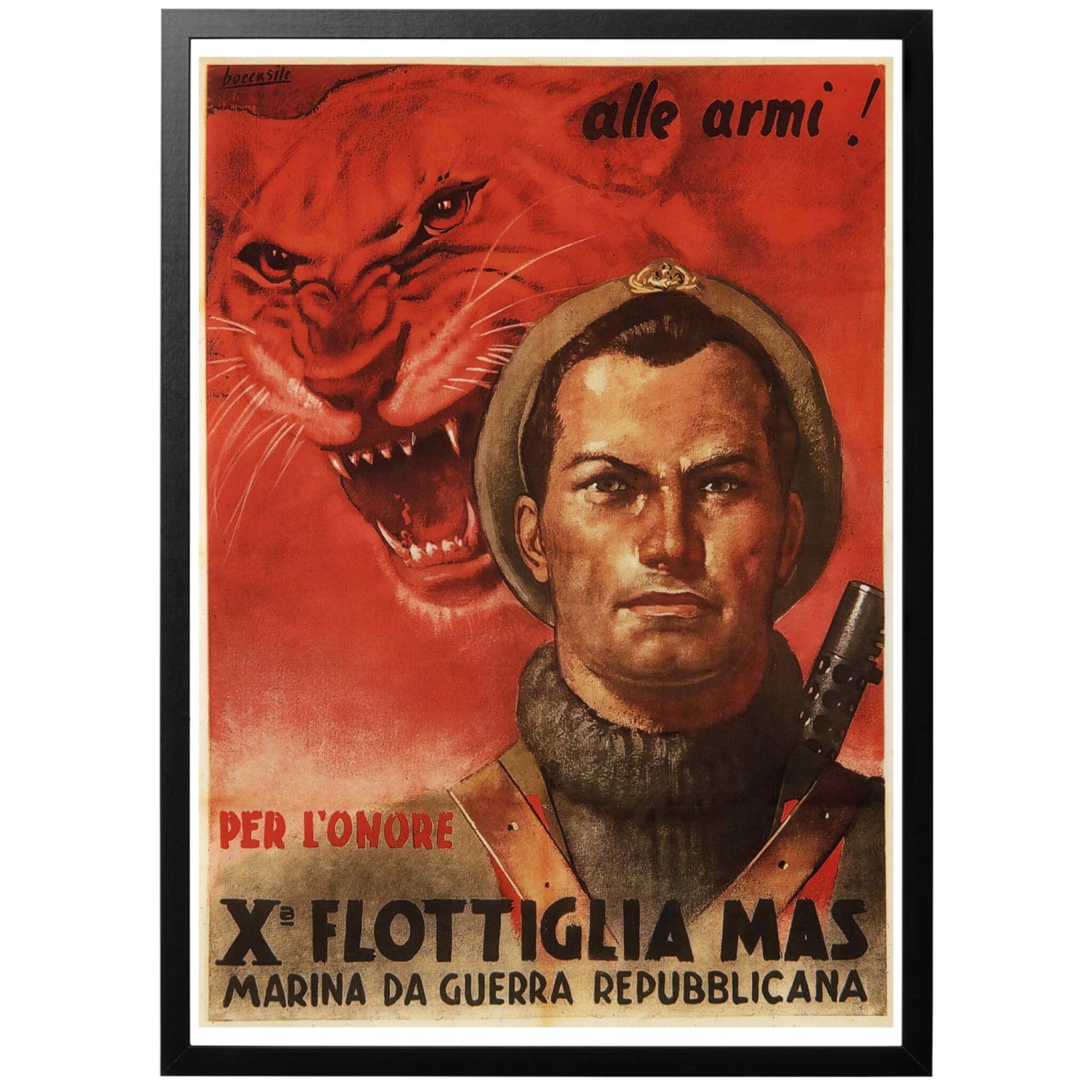 Italiensk WWII poster av Gino Boccasile