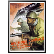 Divisione San Marco - per la riscossa per la vittoria! - Division San Marco - laddade för seger! Italiensk WWII affisch från 1944