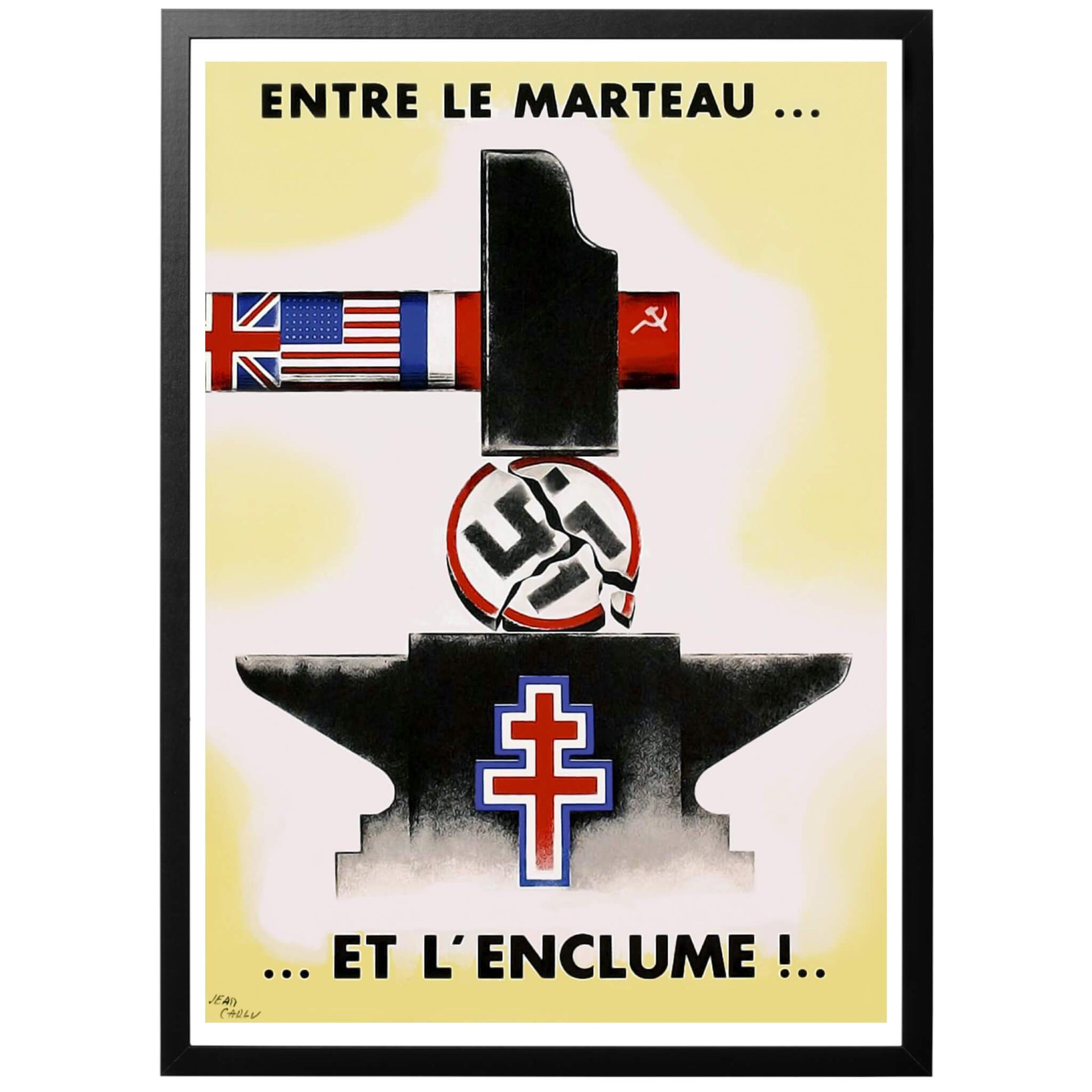 Propagandaposter från Fria franska styrkorna (FFL - Forces Françaises Libres), en styrka som bildats utomlands av flyende franska soldater. De utrustades med amerikansk utrustning och var med vid landstigningen juni 1944 där de främst är kända för intagandet av Paris några månader senare.