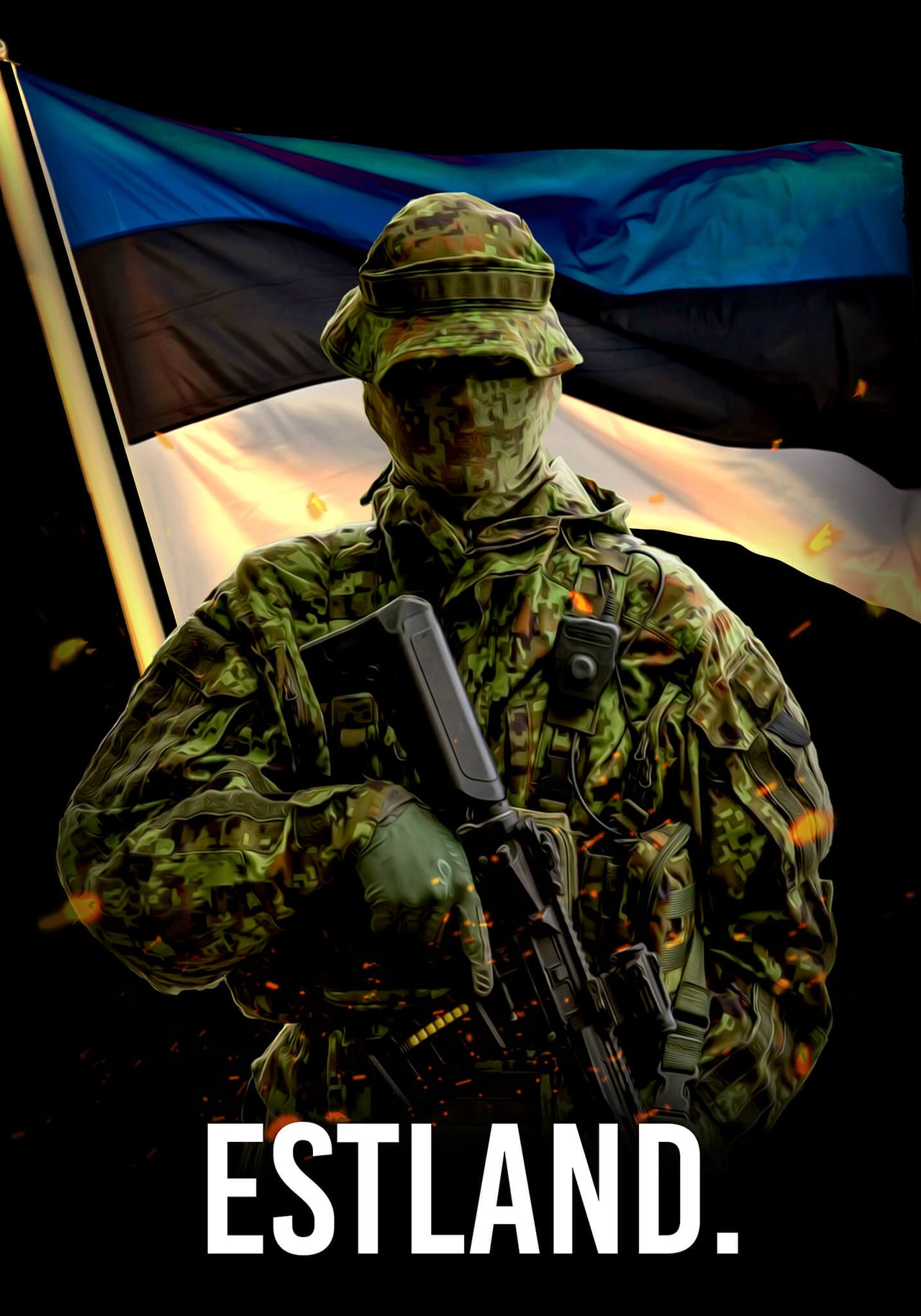ESTLAND - militär poster