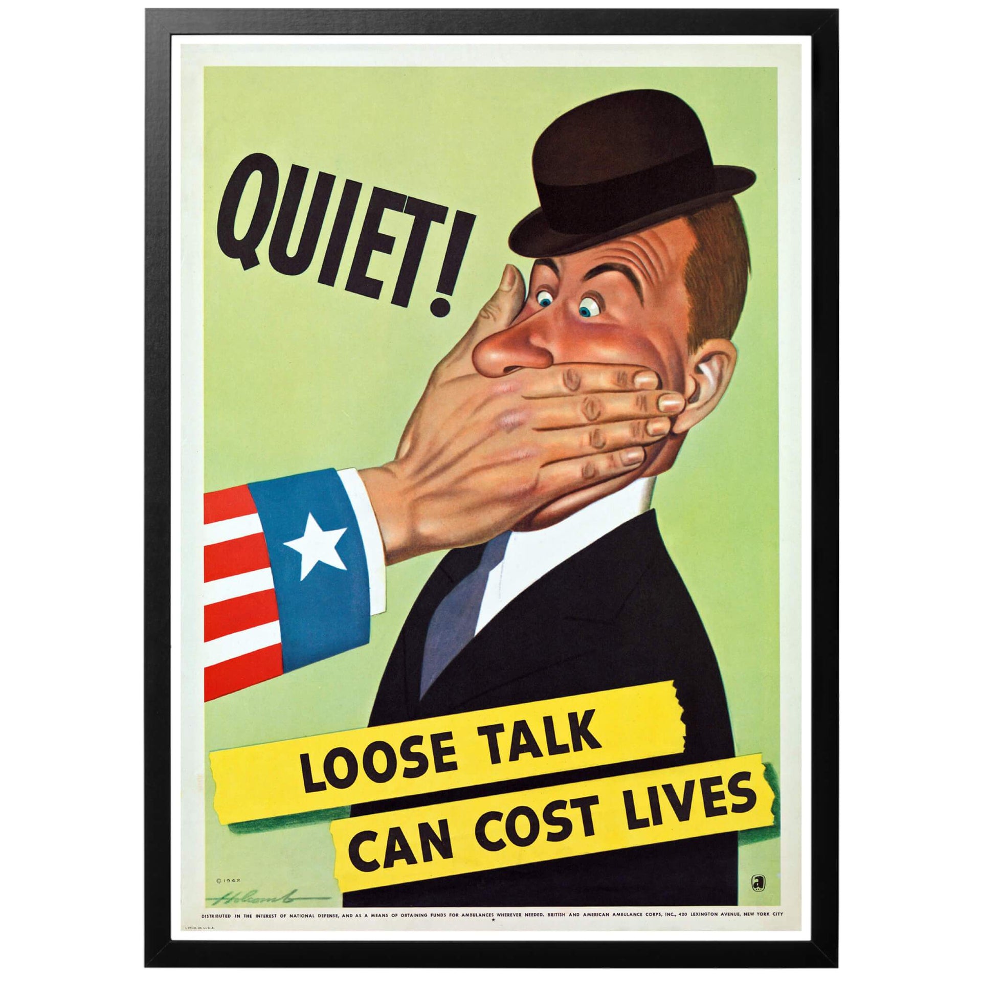 Tyst! Amerikansk WWII poster