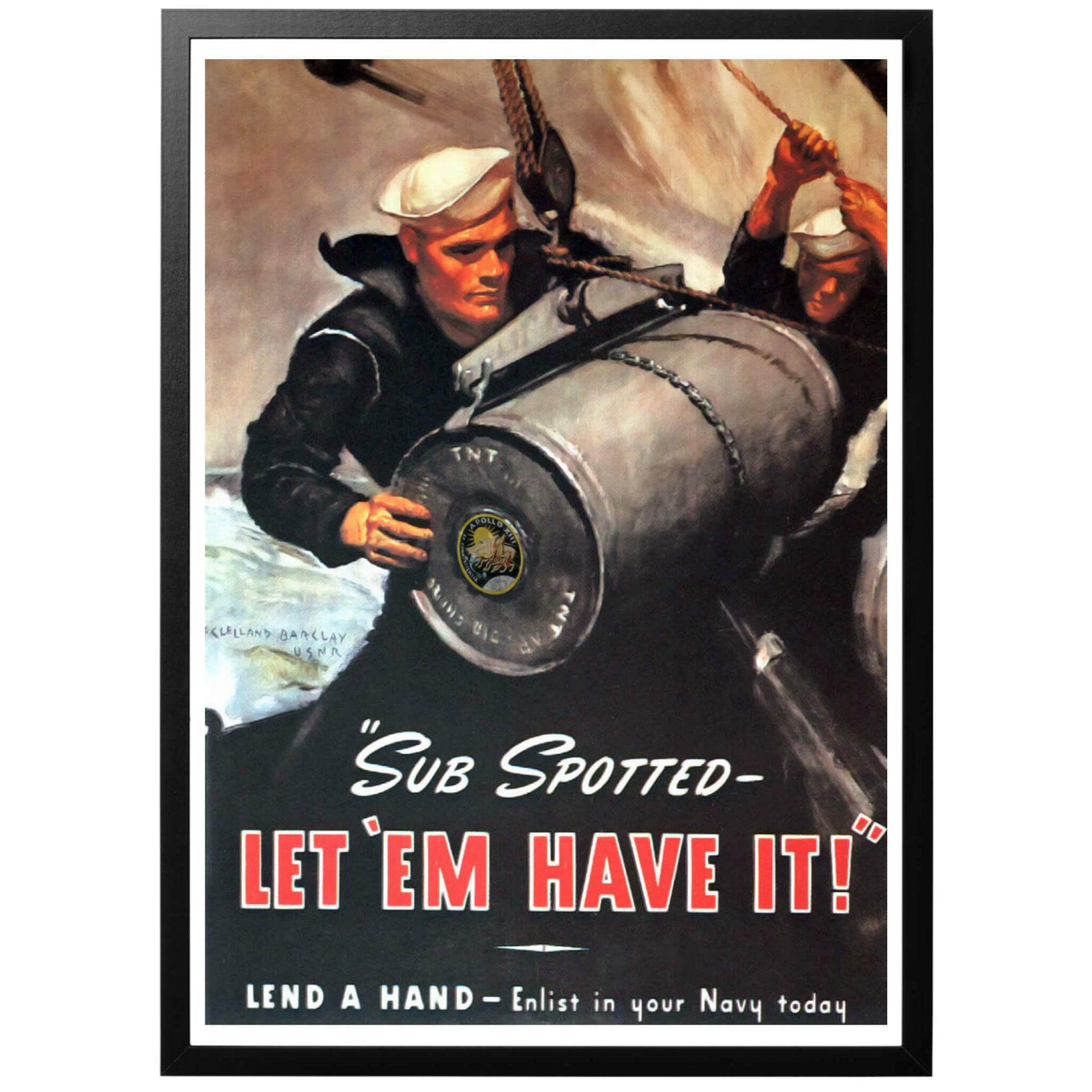 Sub spotted - U-båt siktad - amerikansk propaganda WW2